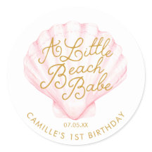 Cumpleaños de Pink Little Beach Babe