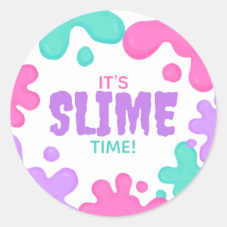 Pegatina Redonda Cumpleaños de Slime