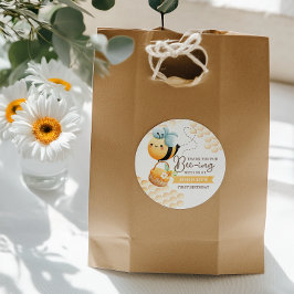 Pegatina Redonda Cumpleaños de Sweet Bee