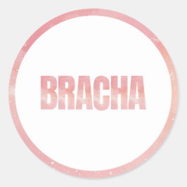 Pegatina Redonda Cumpleaños de Tie dye bas mitzva