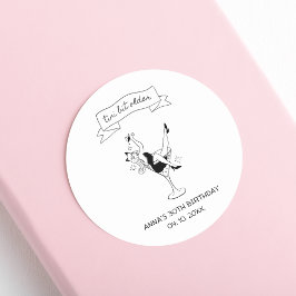 Pegatina Redonda Cumpleaños de Tini Bit Older Espresso Martini