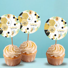 Pegatina Redonda Cumpleaños del Día de las Abejas