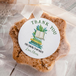 Pegatina Redonda Cumpleaños del nuevo capítulo de los libros de his