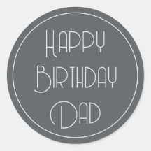 Cumpleaños Feliz Papá Script Gris Simple Elegante