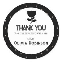 Cumpleaños gótico, blanco y negro