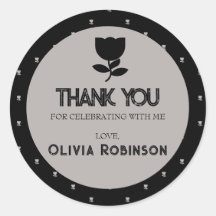 Cumpleaños gótico, blanco y negro