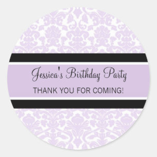 Pegatina Redonda Cumpleaños Gracias Nombre Personalizado Favor Etiq