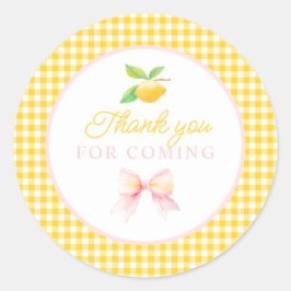 Pegatina Redonda cumpleaños limón Gracias pegatinas