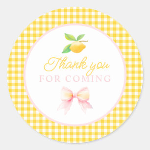 Pegatina Redonda cumpleaños limón Gracias pegatinas