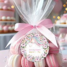 Cumpleaños mágico unicornio flor rosa 1er