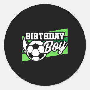 Pegatina Redonda Cumpleaños Partido Fútbol Fútbol Americano Niños C