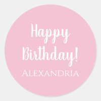 Cumpleaños Personalizado Pastel Rosa Feliz Cumplea