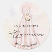 Cumpleaños Quinceañera Floral Rosa