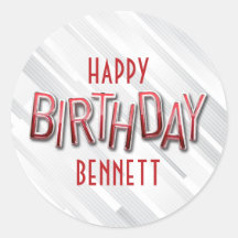 Cumpleaños Rojo para Adultos Modernos