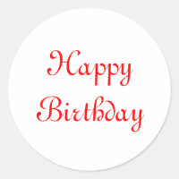 Cumpleaños. Rojo y blanco. Personalizado