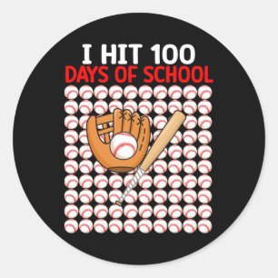 Pegatina Redonda Cumplí 100 Días De Escuela Bysebyll Byt Niños Todd