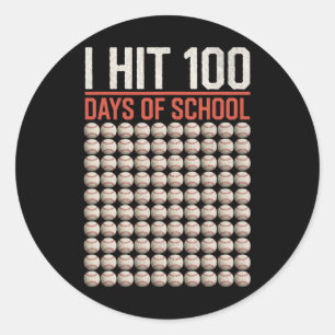 Pegatina Redonda Cumplí 100 Días De Escuela Divertido Bysebyll 100º
