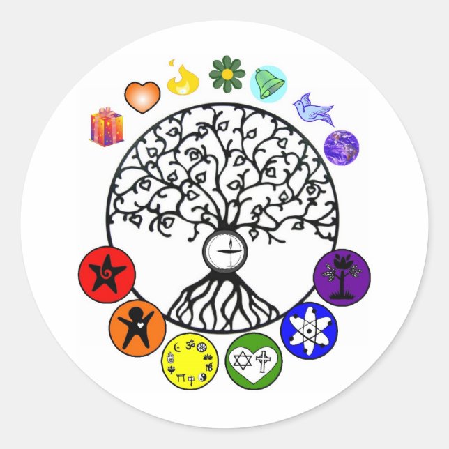 Pegatina Redonda Cumplimos nuestras promesas (Anverso)