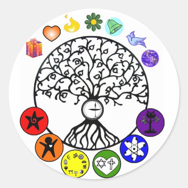 Pegatina Redonda Cumplimos nuestras promesas (Anverso)