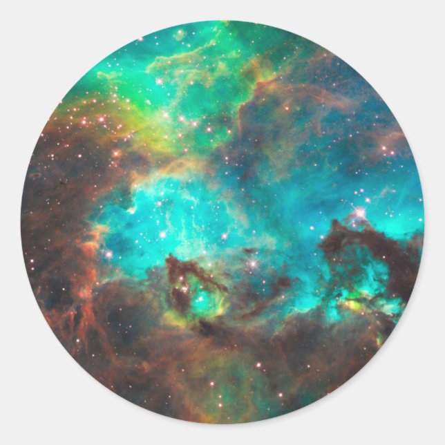 Pegatina Redonda Cúmulo estelar NGC 2074 (Anverso)