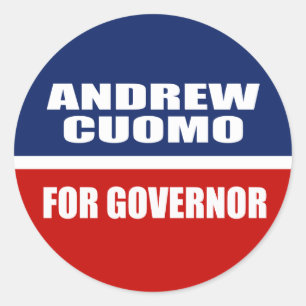 PEGATINA REDONDA CUOMO DE ANDREW PARA EL GOBERNADOR