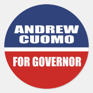 PEGATINA REDONDA CUOMO DE ANDREW PARA EL GOBERNADOR