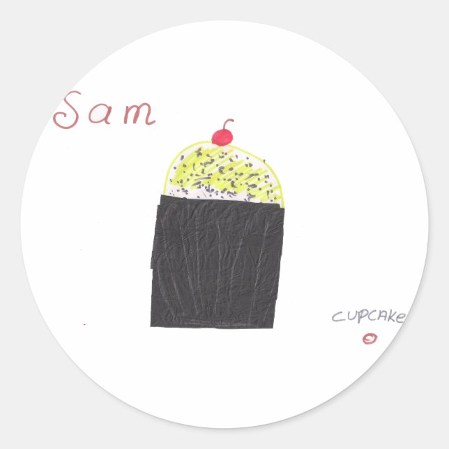 PEGATINA REDONDA CUPCAKE (Anverso)