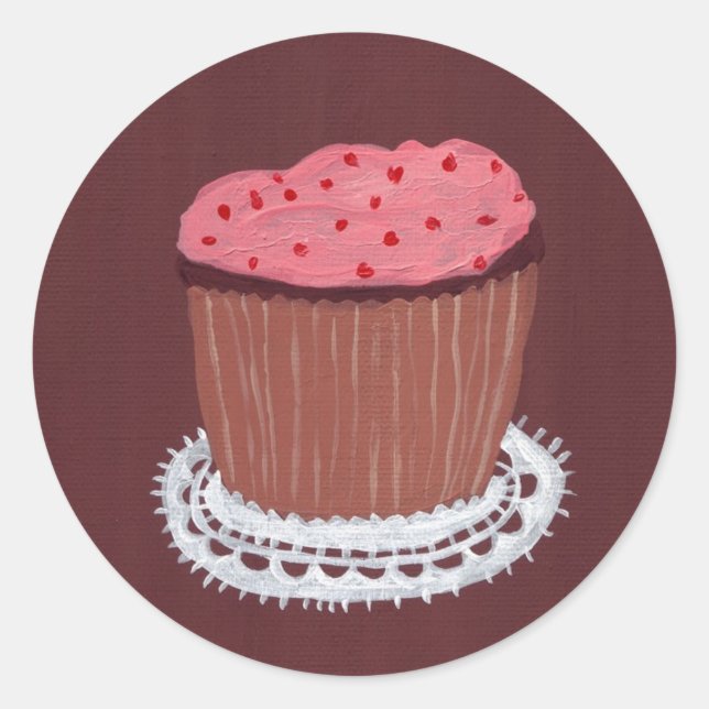 Pegatina Redonda cupcake2_sm (Anverso)