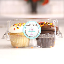 Pegatina Redonda Cupcake Cookie Bakery gracias por su apoyo