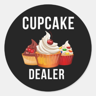Pegatina Redonda Cupcake Dealer Baker Pastry Baking
