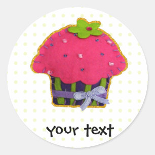 Pegatina Redonda Cupcakes Cupcakes