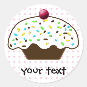 Pegatina Redonda Cupcakes Cupcakes