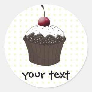 Pegatina Redonda Cupcakes Cupcakes