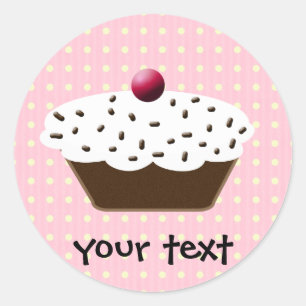 Pegatina Redonda Cupcakes Cupcakes