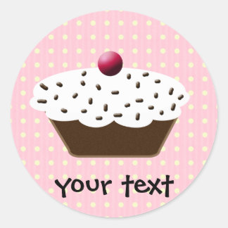 Pegatina Redonda Cupcakes Cupcakes
