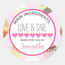 Cupcakes de amor y cuidado, ingredientes principal