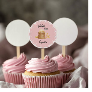 Pegatina Redonda Cupcakes Sin Gluten