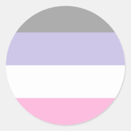 Pegatina Redonda Cupiosexual Pride Flag 