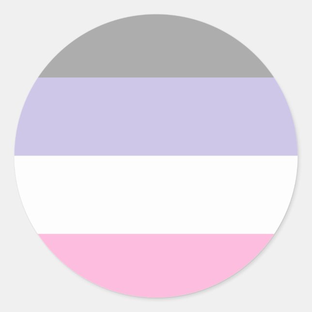 Pegatina Redonda Cupiosexual Pride Flag  (Anverso)