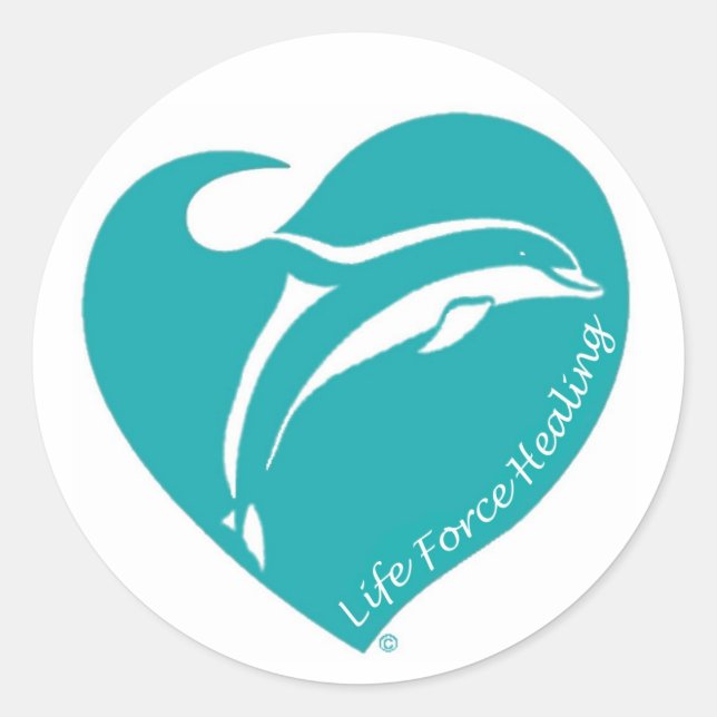 Pegatina Redonda Cura de la fuerza de la vida (Anverso)