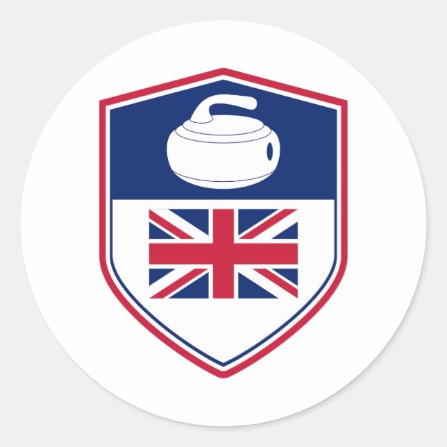 Pegatina Redonda Curando el baño de piedra de deporte de hielo (Anverso)