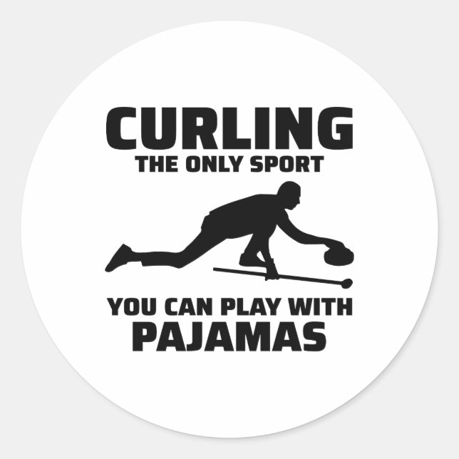 Pegatina Redonda Curando el baño de piedra de deporte de hielo (Anverso)