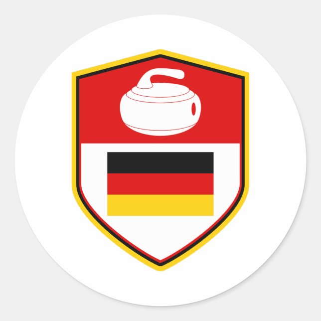 Pegatina Redonda Curando el baño de piedra de deporte de hielo (Anverso)