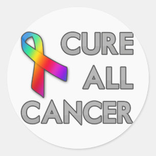 Pegatina Redonda Curar todo el cáncer