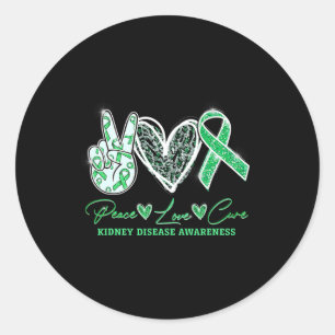 Pegatina Redonda Cure Amor Enfermedad Renal Regalos de sensibilizac