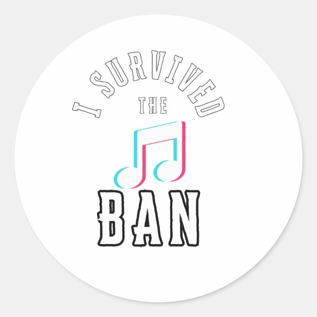 Pegatina Redonda Curiosamente sobreviví a la prohibición de los med (Anverso)