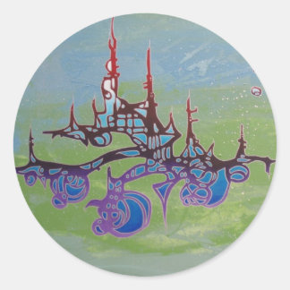 Pegatina Redonda curiosidad