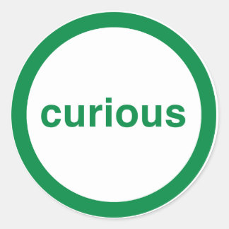 Pegatina Redonda Curioso