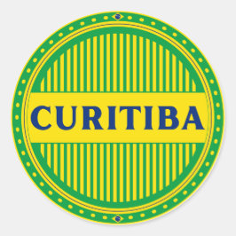 Pegatina Redonda Curitiba City Pride – Brazilian Identity