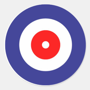 Pegatina Redonda Curling